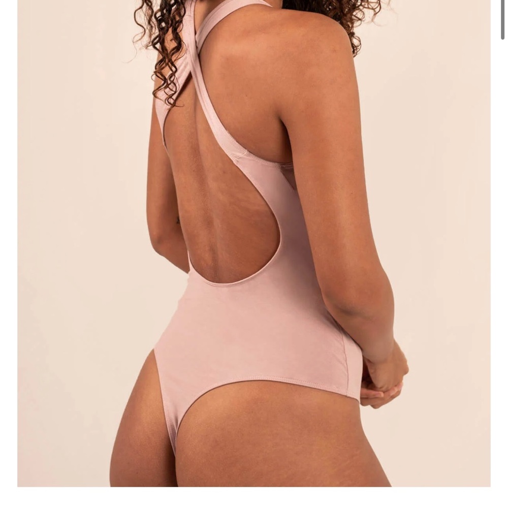 Giapenta Wynwood Back Bodysuit in Dusty Rose